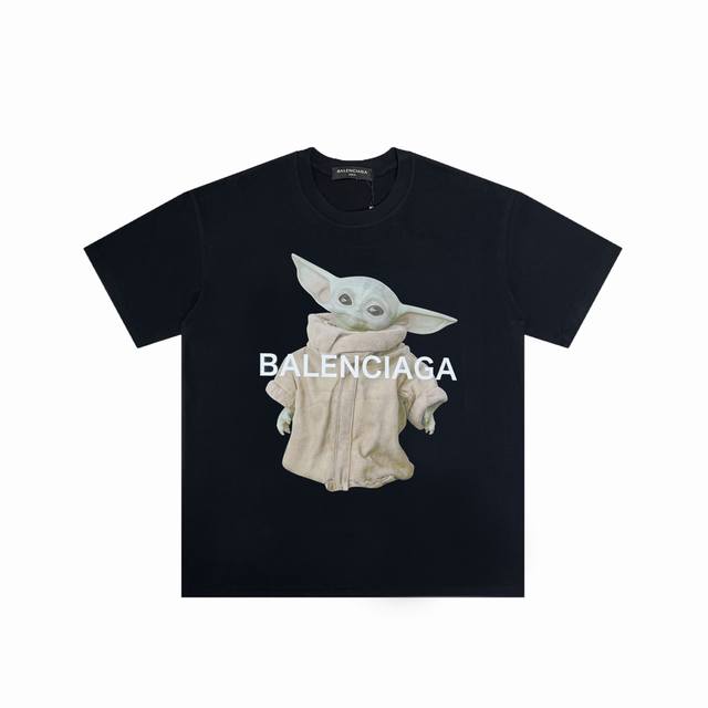 Balenciaga 巴黎世家 X 尤达宝宝外星人短袖 面料：采用32支260G精棉双纱面料，不起球 不缩水 不褪色，同缸定染32支双股1×1螺纹 面料舒适亲肤