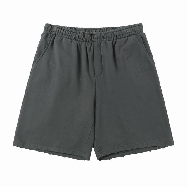 Balenciaga巴黎世家 高克重洗水短裤 采用进口百灵达绣花机Logo刺绣工艺 细节对位磨破 宽松版型 三标齐全 区别市场版本 码数: Xs S M L 颜