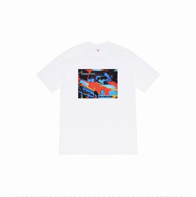 838款Supreme Week 4 Supreme X Yohji Yamamoto 山本耀司 联名款 “游戏结束” 圆领短袖T恤 男女同款 码数Smlxl