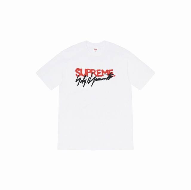 834款Supremeweek 4 Supreme X Yohji Yamamoto 山本耀司 联名款 设计师签名Logo涂鸦字体短袖T恤 男女同款 码数Sml