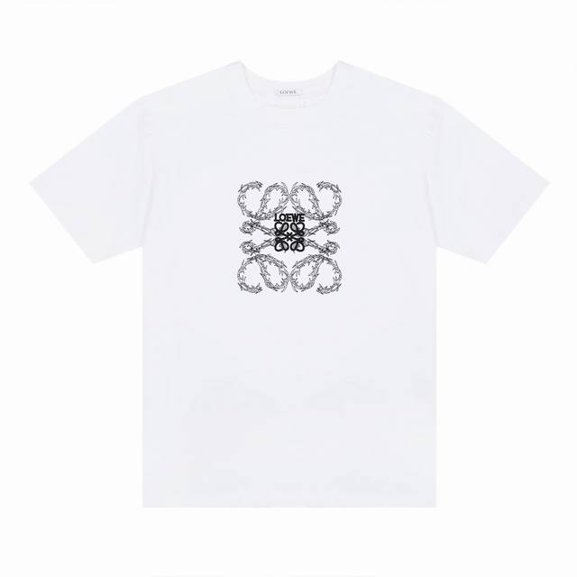 Loewe*罗意威 Loewe*罗意威渐变刺绣圆领短袖T恤 -定制260克32支全棉双纱紧密爽滑面料 布面干净 布纹清晰 手感非常细腻扎实 更加力挺 舒适透气不