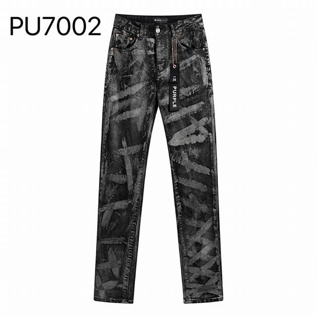 编号pu7002 purple Brand修身小脚弹力牛仔裤