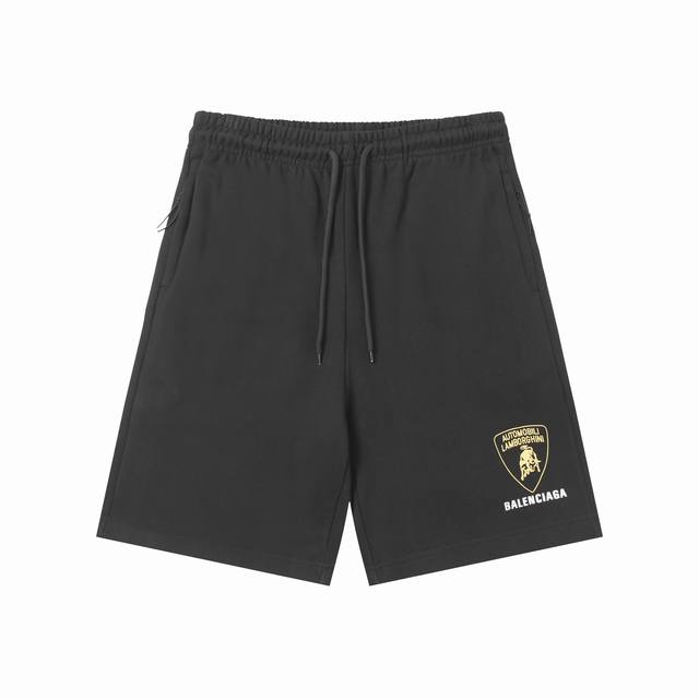 627# 新款 独家高品质巴黎Balenciaga Adidas运动短裤 中重抓绒运动短裤 中重抓绒400克 宽松剪裁 中腰 松紧腰围 前2个暗拉链插袋 后一个
