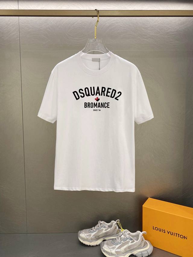 Dsq 2025最新男士高端好货，胸前字母徽标印花图案增添活力感！最经典一目了然的干净与纯粹的结合.必入款推荐！选用190克双股丝光面料制成 纹理清晰，尽显高端