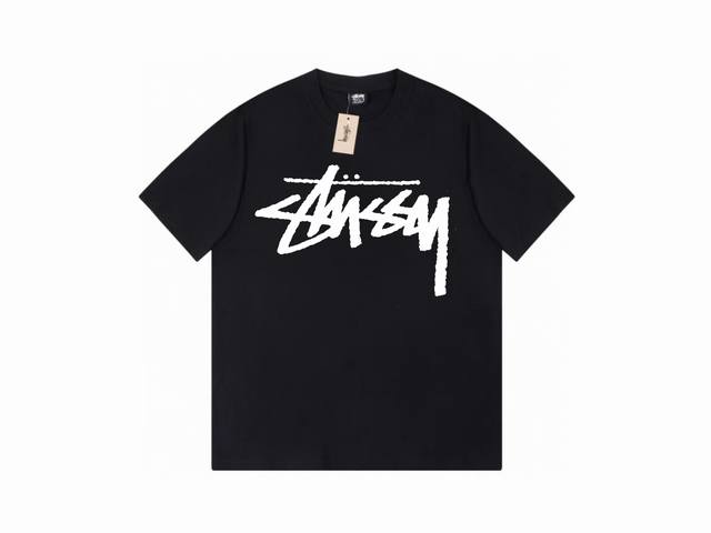 款号Hn782 高品质版本，区别通货 斯图西Stussy 基础款印花 短袖T恤 男女同款 -面料精选32支230克双纱面料 手感柔软舒适 吸汗透气. -百搭款