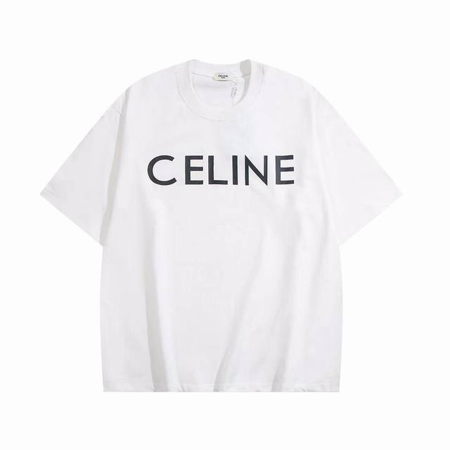 Celine 赛琳 经典字母印花基础款短袖 Ce气质清爽干净的短袖T恤 夏天T恤季到了，你准备好了吗？！精选厚实的平织棉布制作，面料质感瓷实很显气质 高克重的棉