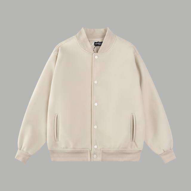 款号S38 斯图西25Ss走秀款棒球服 采用毛巾绣工艺 一比一还原五金配件， 釆用重磅龙凤尼面料，舒适高档 M L Xl Xxl