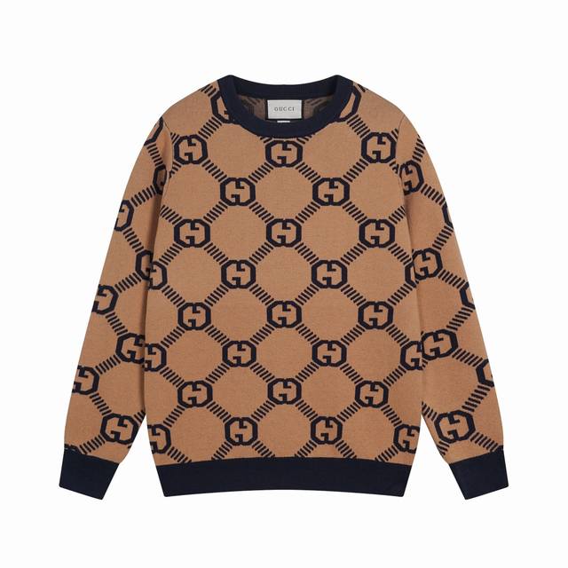 款号M02 Gucci 24秋冬款 顶级品质 区别通货 重磅推出高密度针织毛衣 原版开模 一比一还原 三标齐全 M L Xl Xxl