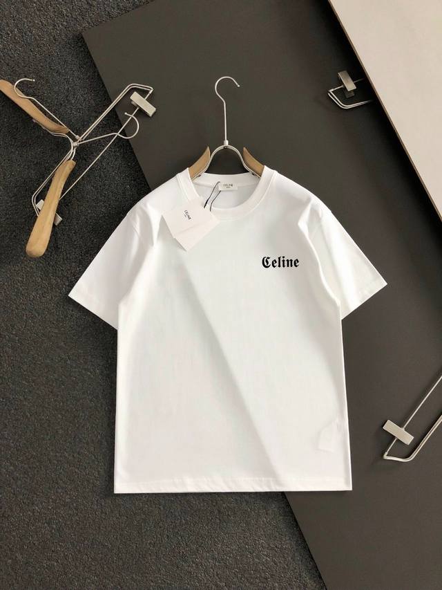 Cel 赛琳 重磅推荐！2025Ss夏装新品 专柜在售 经典款历久不衰 最新系列荧光图案Logo短袖T恤 必须人手一件的节奏！进口顶极高密度纯棉面料，极为亲肤舒