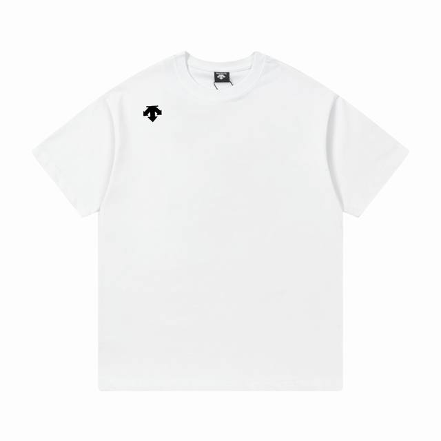 2017# 高版本 迪桑特 Descente 25Ss 新款印花短袖 采用280G专用双纱厚重面料 采用进口康丽机直喷白癦印花工艺 宽松版型 男女同款 码数：1