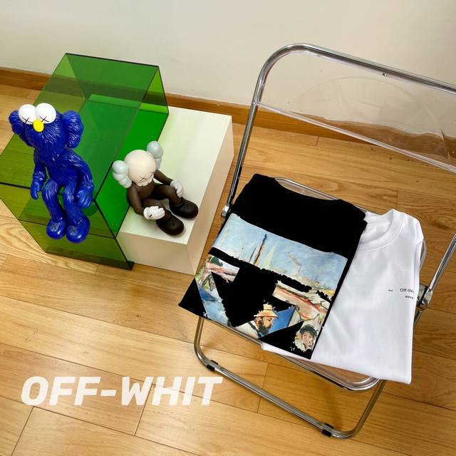 顶级版本上新 O39# -Off White 19Ss莫奈油画箭头印花短袖T恤 宽松版型 男女同款- -1：1原版开模，Zp开发，完美还原原版，大厂制作，非市面