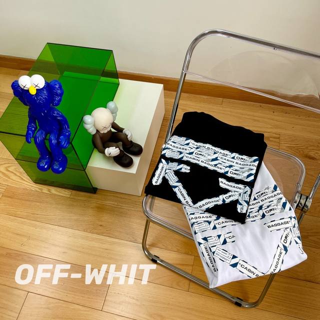 顶级版本 O38# -Off White机场胶带箭头印花纯棉短袖T恤 宽松版型 男女同款- -1：1原版开模，Zp开发，完美还原原版，大厂制作，非市面小厂出品，