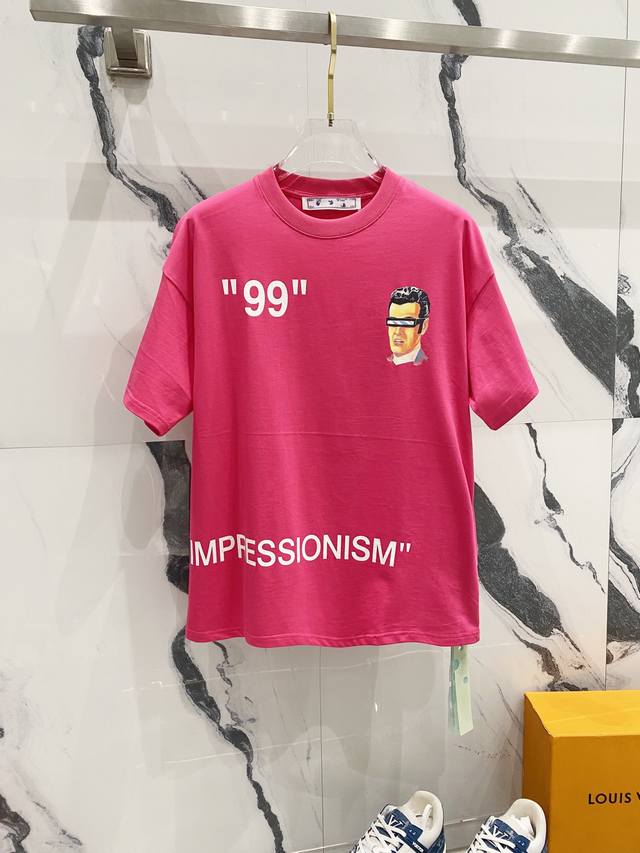 Off-White 260克圆领短袖T恤 绿脸女巫♀数字英文印花Logo标识 官方同步 高版本 高品质 时尚个性 百搭潮流 纯原品质 原版面料 吊牌 领标 水洗