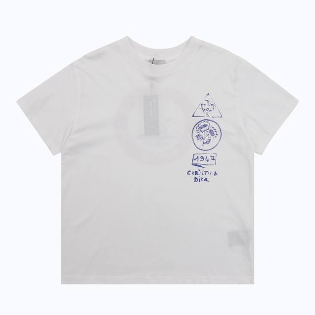 Dior 迪奥 植物画直喷印花短袖 尺码：Xs-L