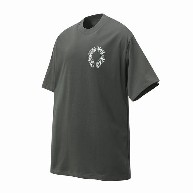 款 Chrome Hearts Ch 克罗心彩色马蹄梵文字母印花短袖T桖 采用直喷进口机器印花 五金辅料均开磨定制 正确配置 黑色2025克罗心正品包装 280