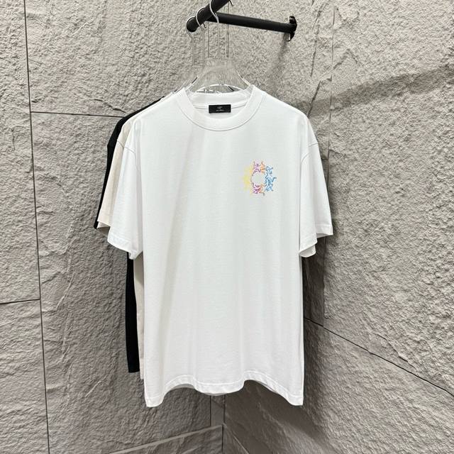 Arc'teryx*始祖*2025春夏季潮牌新款 个性经典圆圈骷髅鸟Logo 字母前后印花 定制双纱平纹纯棉面料 短袖T恤 男女同款 颜色：黑色 白色 尺码：