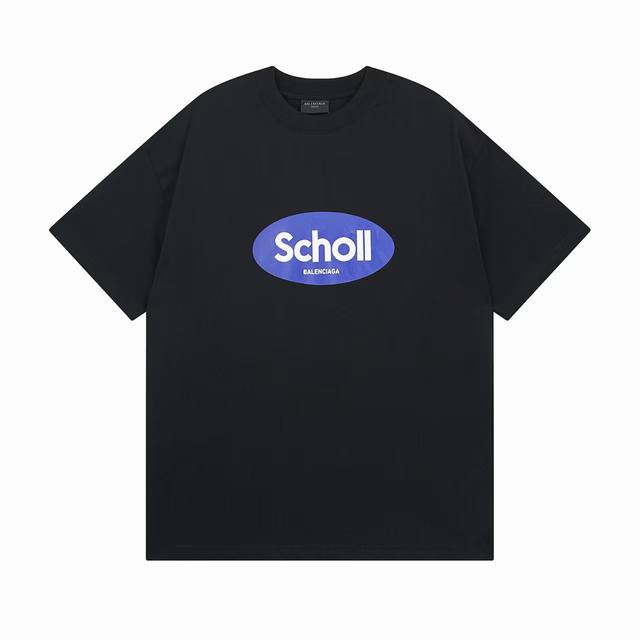 顶级版本 大货细节图 #巴黎25Ss新款Scholl联名印花短袖# Balenci*Ga巴黎# 面料采用260G巴黎专用双纱*高克重1比1双纱罗纹 前幅采用进口
