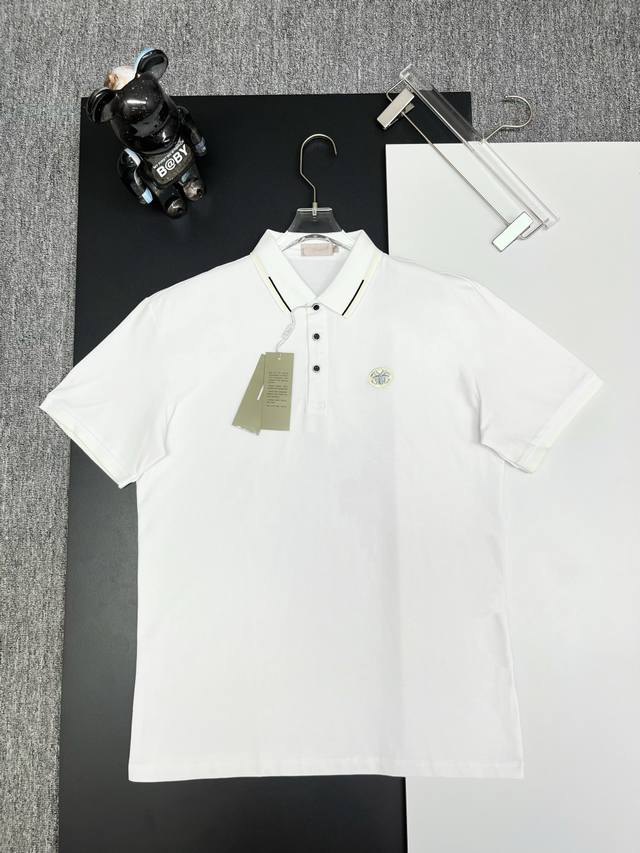 Dior 迪奥刺绣新款polo衫 原版面料 官方同款 采用210克丝光珠地棉，定制 同缸染面料 手感非常舒服爽滑 版型挺阔有型 一线品牌代工厂p出品 进口百灵达