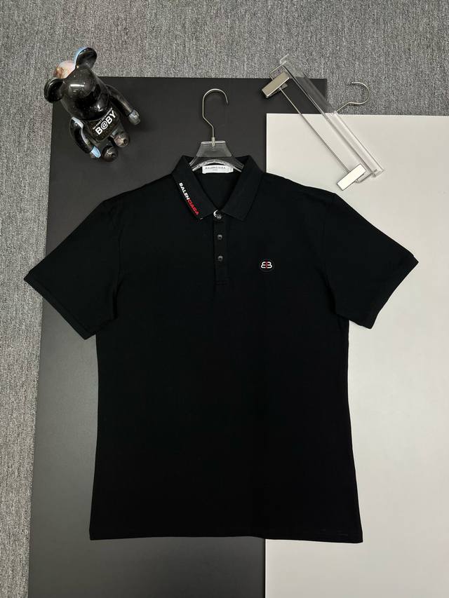 Balenciaga 巴黎世家 刺绣新款polo衫 原版面料 官方同款 采用210克丝光珠地棉，定制 同缸染面料 手感非常舒服爽滑 版型挺阔有型 一线品牌代工厂
