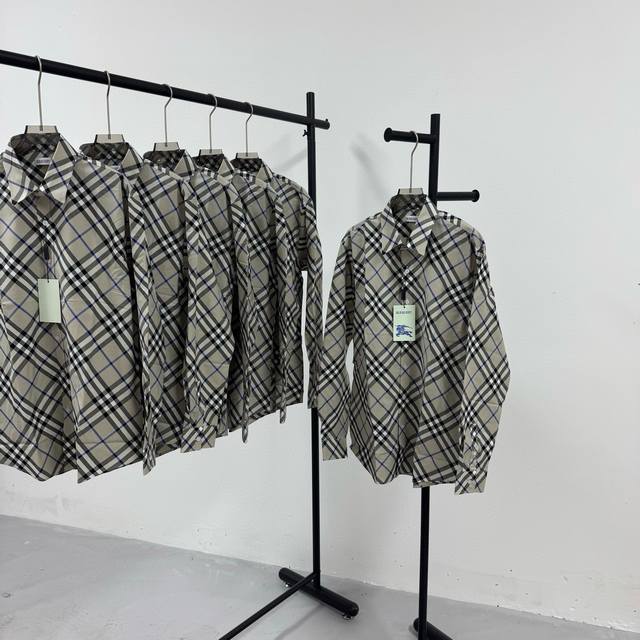 09# Burberry 巴宝莉 官网同步 斜格纹 英伦学院风 磨毛洗水纯棉男女同款长袖衬衫 请看我家斜格纹对格精准度细节 区别就是从细节开始的 -不上过多吹牛