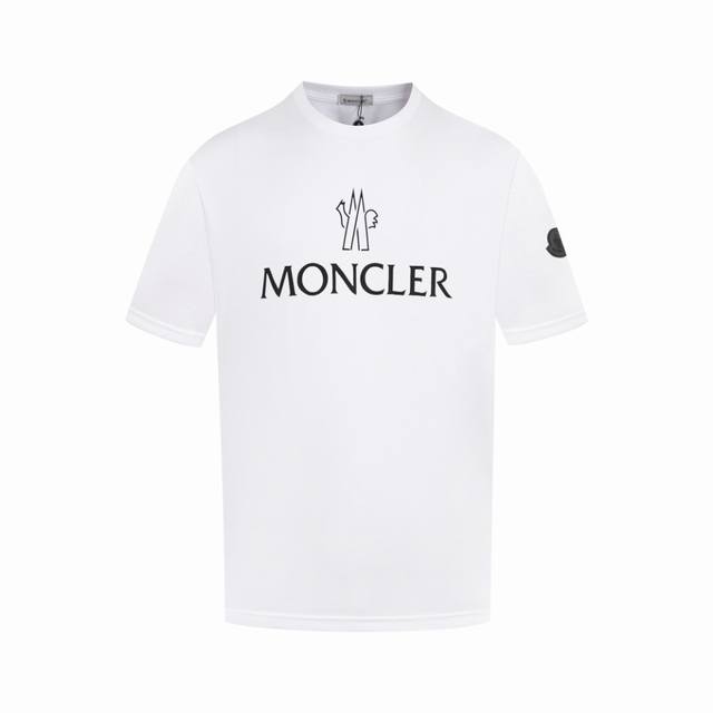 款号C09 Moncler 蒙口 字母Logo Logo标识精致升级，灵感源自八十年代复古 原版面料 官方同款 短袖T恤 定制270克同缸染面料 手感非常舒服