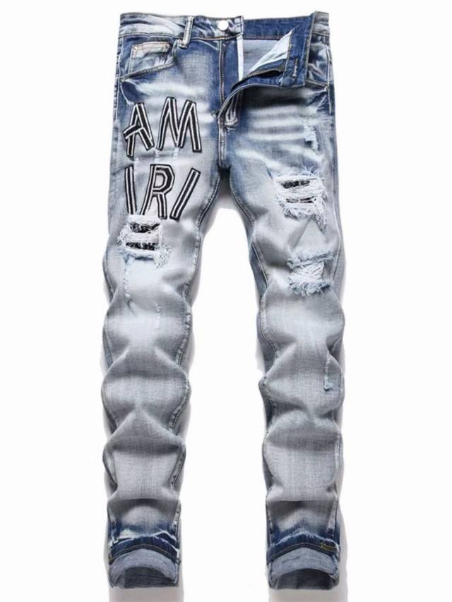 款号Cc820 Amiri Mx1高街牛仔裤修身长裤Fog高街男潮 Amiri 近年来高街成了男装里越来越频繁出现的词 高街风格也就成了大家搭配的重要方向 高街