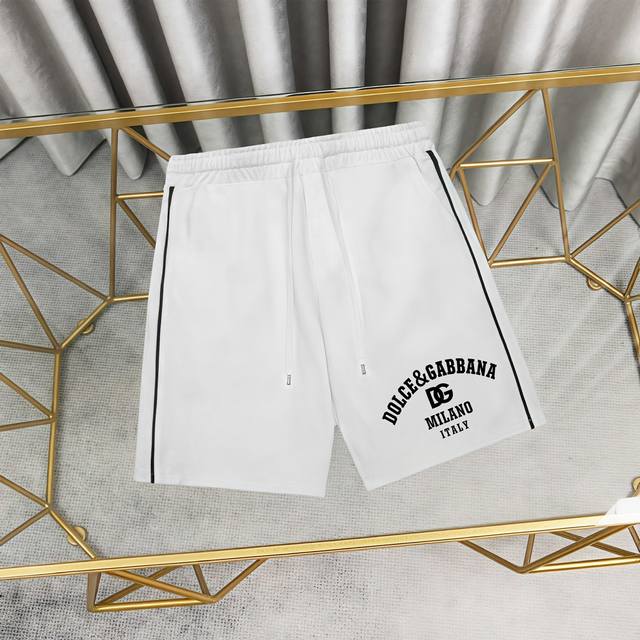 Dolce & Gabbana 杜嘉班纳印花纯棉短裤卫裤 1:1对版面料300克毛圈高克重百分百纯棉 提前做过预缩水1×1双纱洗一辈子都不会变形的 男女同款 官