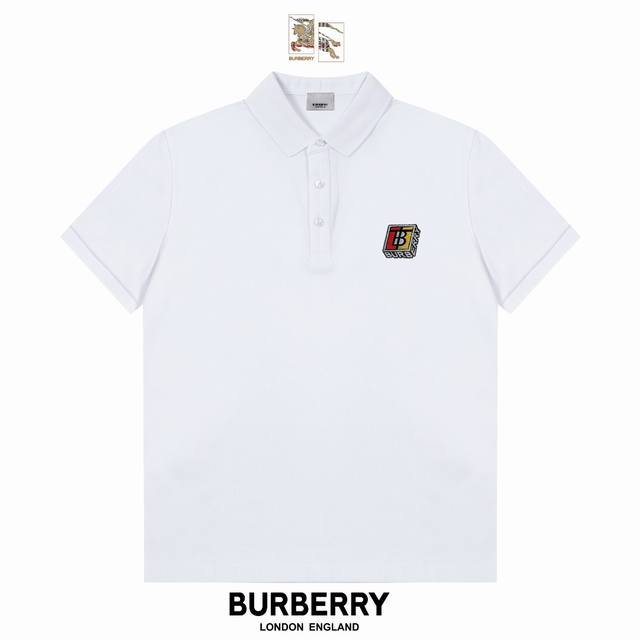 Bbr 巴宝莉字母Logo 精美刺绣polo衫 升级，灵感源自八十年代复古 原版面料 官方同款 定制 同缸染面料 手感非常舒服 春夏最新砖柜同步 时尚又个性 超