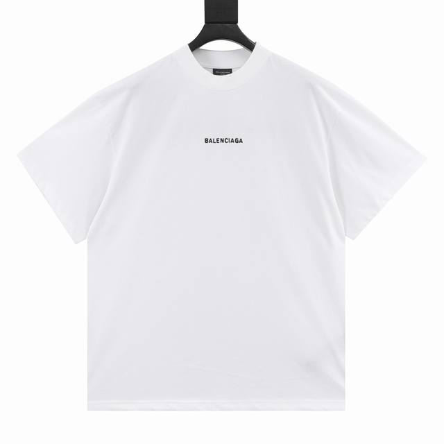 Balenciaga巴黎世家 字母前后刺绣短袖 独家定织定染布料 质感柔软舒适 前后幅巴黎英文字母Logo刺绣 刺绣饱满 Os落肩宽松版型 春夏最新砖柜同步 尺