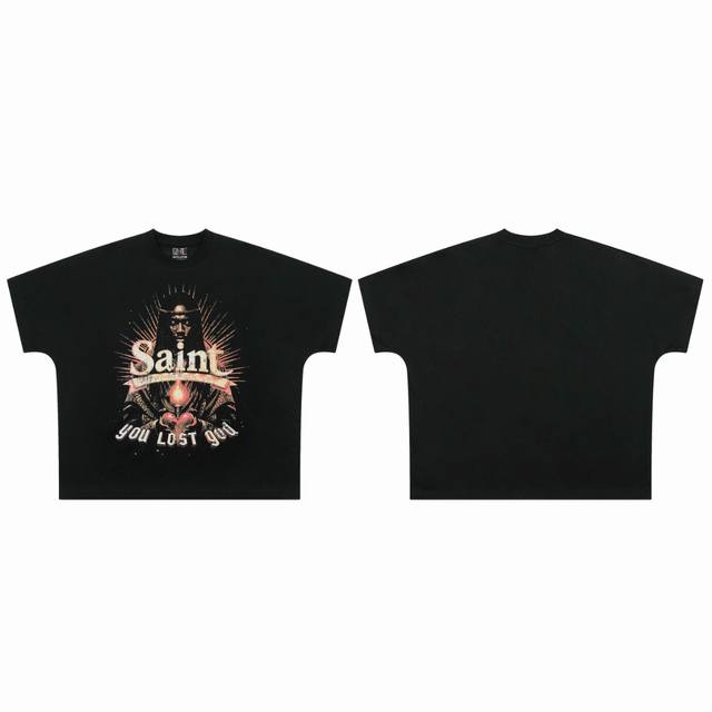 saint Vintage 美潮特殊版型连体袖爆款短袖T恤 p价： 码数：M L Xl 款号：2152 颜色：黑色