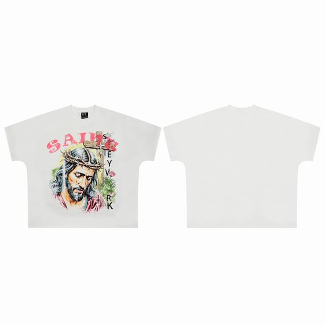 saint Vintage 美潮特殊版型连体袖爆款短袖T恤 p价： 码数：M L Xl 款号：2149 颜色：白色
