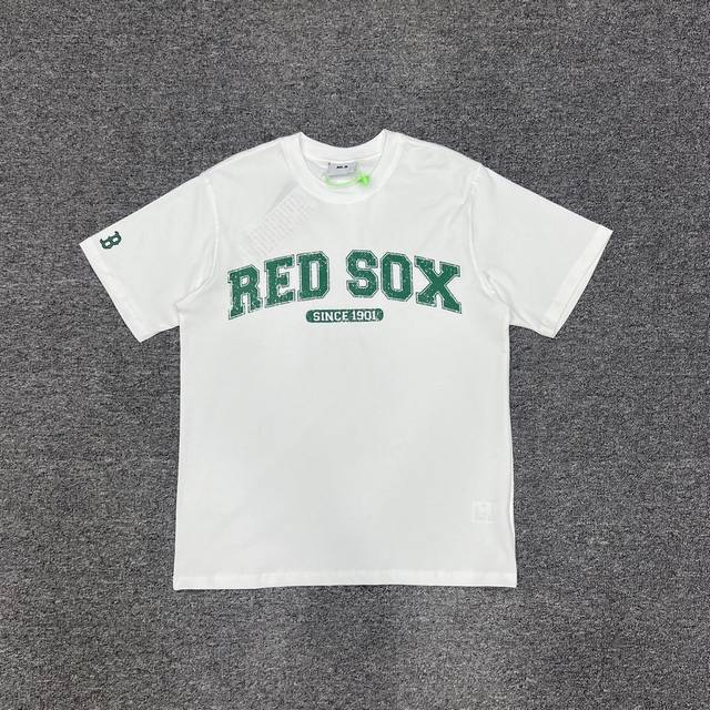 Xx010 Mlb龟裂字母印花图案 Zp开版 260克克重纯棉面料 情侣款：S Xxl 黑色 蓝色 白色