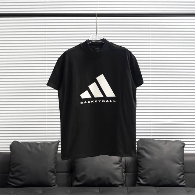 工厂p直供 Adidas丨阿迪达斯Basketball篮球运动短袖T恤 配色：黑色收口领 尺码：Xs-Xl