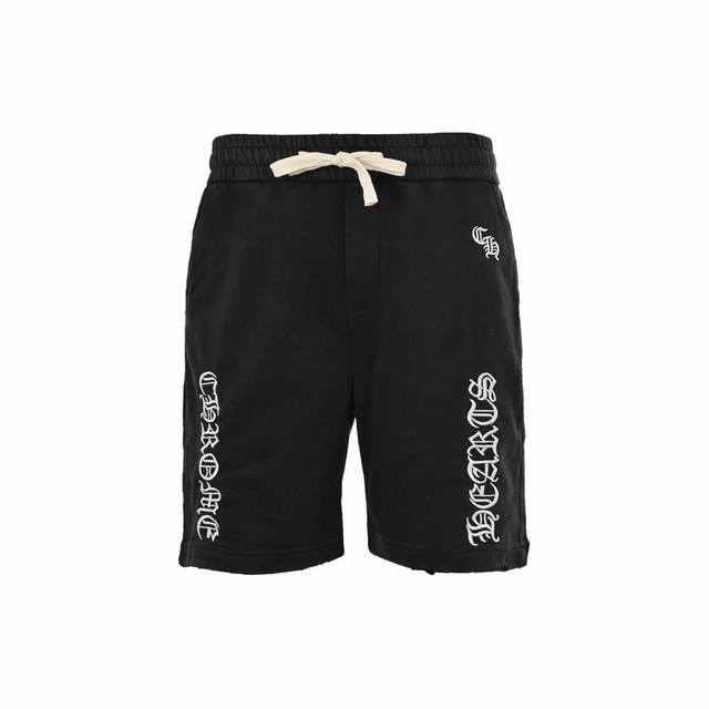 Chrome Hearts 克罗心 刺绣字母破坏短裤 原版香港国专8700购入，面料采用330克全棉材质，手感软糯舒适，成衣水洗工艺，进口Tajima机台定位刺