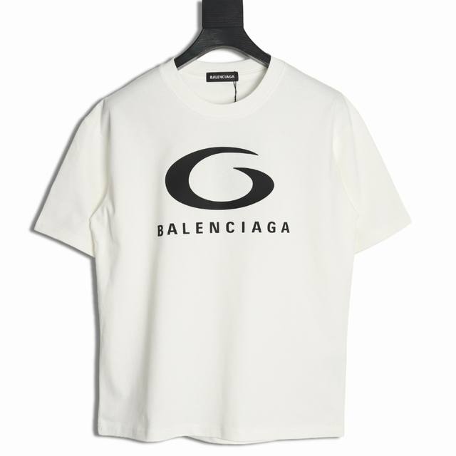 Balenciaga 巴黎世家 25Ss 圆环印花短袖T恤 面料采用定制240G 26支特滑双股精棉平纹高密无尘全棉布料。前幅高密度加厚，走线平整，代工品质，全