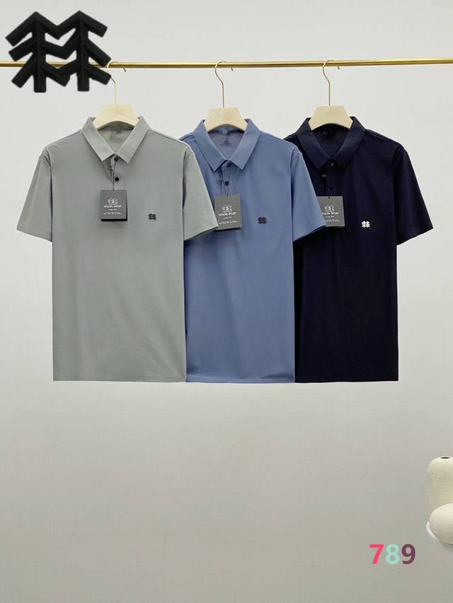 Kolonsport可隆冰丝无痕polo衫男士夏季轻奢翻领薄短袖T恤男款高端潮牌商务休闲上衣！ 年新款重工polo衫，三色颜色随意搭配！休闲商务风！胸前立体硅胶