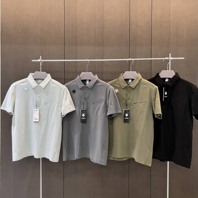 清新色polo衫 25春夏 Descente迪桑特 新款四色经典商务款氨棉短袖polo衫无痕口袋 春夏新款色，四色清新色系，打破沉闷感，让青春更显活力四射！此款