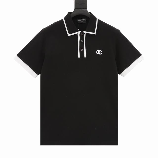 Chanel 香奈儿重工定制款珠地棉翻领polo衫 夏日限定系列，渠道定制款 人间真“香”的短袖polo衫，有态度 有腔调感的一款 高级感满满，时髦味儿足！客供