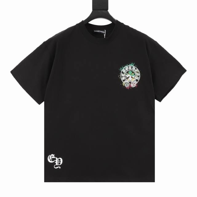 Chromehearts 克罗心 25Ss 彩色马蹄十字架发泡印花短袖T恤 厚实有型，购入原版开模打造，全套定制辅料，所有细节完美还原 定织定染260G纯棉双纱
