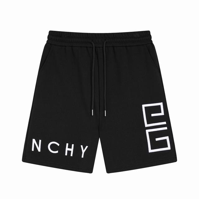 Givenchy 纪梵希 刺绣Logo短裤 面料采用380G纯棉毛圈面料，订染颜色后整蚀毛处理，对照原版做丝滑超柔处理，布面肌理股线清晰明显，垂感一级棒，做工精