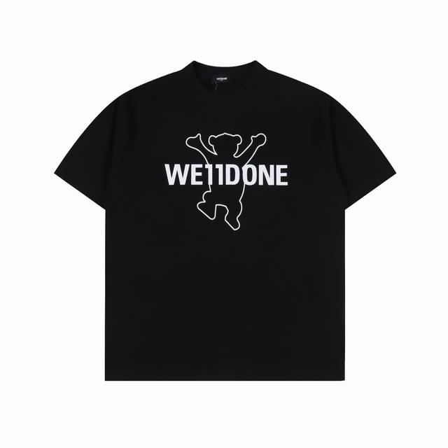 We11Done 素描小熊印花Logo短袖 尺码：S-L