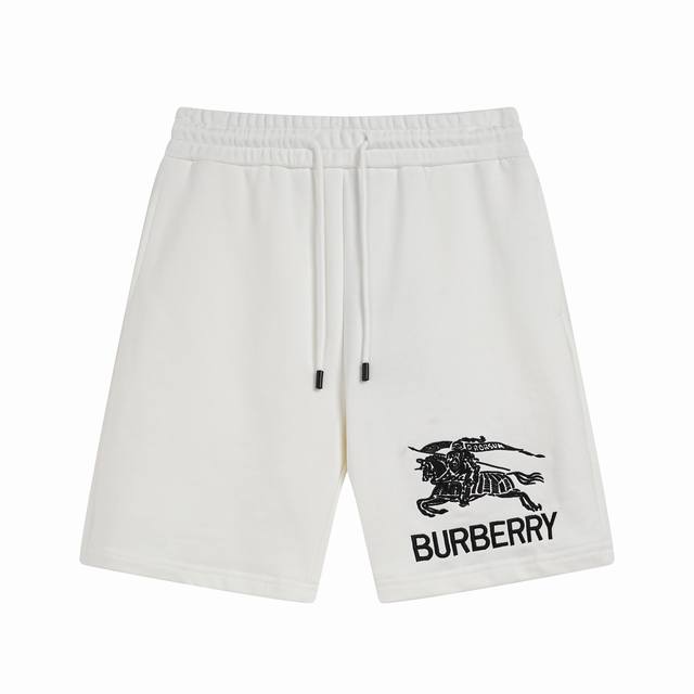 Burberry 巴宝莉 25Ss 刺绣战马短裤 高品质Bbr巴宝莉夏日新款战马绣花短裤 25Ss夏日 面料采用400克纯棉毛圈面料，对色定染面料，采用进口机器
