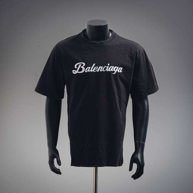 Balenciaga 巴黎世家 Blcg 25Ss 水洗字母印花短袖T恤 Size:S-Xl