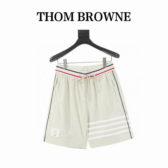 Thom Browne 汤姆布朗 四杠织带短裤 面料采用专业订纺表面32S触感细腻内里8S，挺括有型，克重高达380G，起订量500Kg 相当于 件单品 口袋布