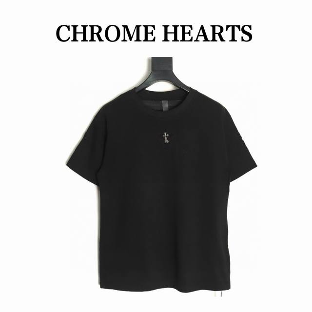 Chrome Hearts 克罗心 胸口银饰十字架短袖T恤 采用直喷进口机器印花 五金辅料均开磨定制 正确配置 黑色2025克罗心正品包装 280克定制定染双纱