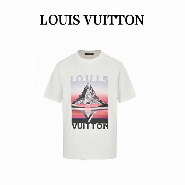 Louis Vuitton 路易威登 25Ss 雪山印花短袖 本款 T 恤取材棉质针织， 以大号 Monogram 花卉、粗犷路易威登标识和缤纷条纹共筑高山主题