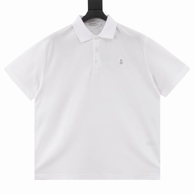 Burberry巴宝莉Bbr 盾牌撞色线短袖polo衫 面料采用原版定制210G全棉朱地布料，螺纹染色原版一致。进口机绣花工艺使得盾牌标识呈现精美的效果，增强了