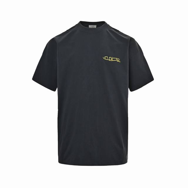 Dior 迪奥 25Ss 滑雪系列刺绣徽标短袖 订染260克纯棉面料 刺绣采用进口百灵达出品 定制领标洗水唛 宽松版型 Size:S-Xl