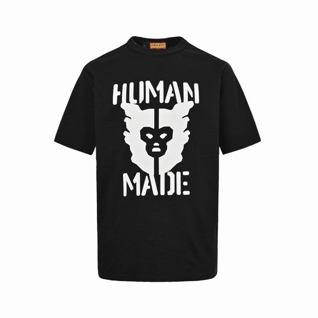 Human Made 公仔印花短袖 按照原版定制16X21支230G双纱竹节棉、水洗+硅油处理，面料柔软亲肤。 黑色印花采用进口胶浆印花，黑色因面料特殊性 和正