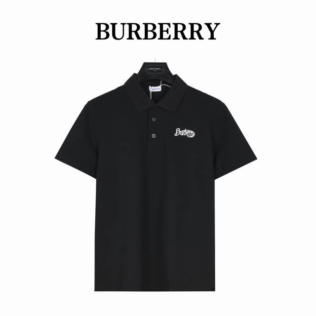 Burberry 巴宝莉 草写刺绣字母签名短袖polo衫 原版品质，欢迎对比。纯棉珠地棉面料经典款polo衫，经典爆款系列，图案装饰让商务休闲风增添了俏皮的色彩